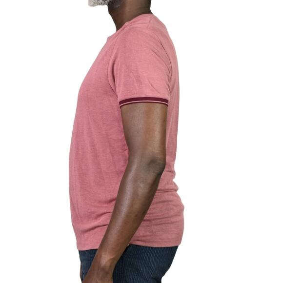 Ted Baker T Shirt Pink Crew Neck Short Sleeves Regular Fit Cotton Size XXL Mens - Picture 3 of 11
